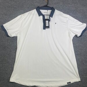 Primo Classic Polo Two Tone White Navy Blue Golf Shirt Mens 3XL NEW